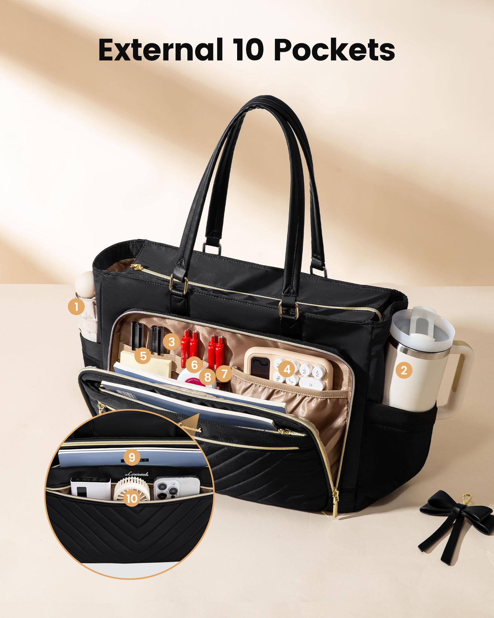 LOVEVOOK Lunch Tote Bag for Women,15.6 Inch&17.3 Inch Large Capacity Work Bag with Laptop Compartment, Teacher Tote Bag with Zipper, Handbag Insulated Bag Leakproof for Nurse, Office, College,SpringStatements LOVEVOOK Lunch Tote Bag for Women,15.6 Inch&17.3 Inch Large Capacity Work Bag with Laptop Compartment, Teacher Tote Bag with Zipper, Handbag Insulated Bag Leakproof for Nurse, Office, College,SpringStatements