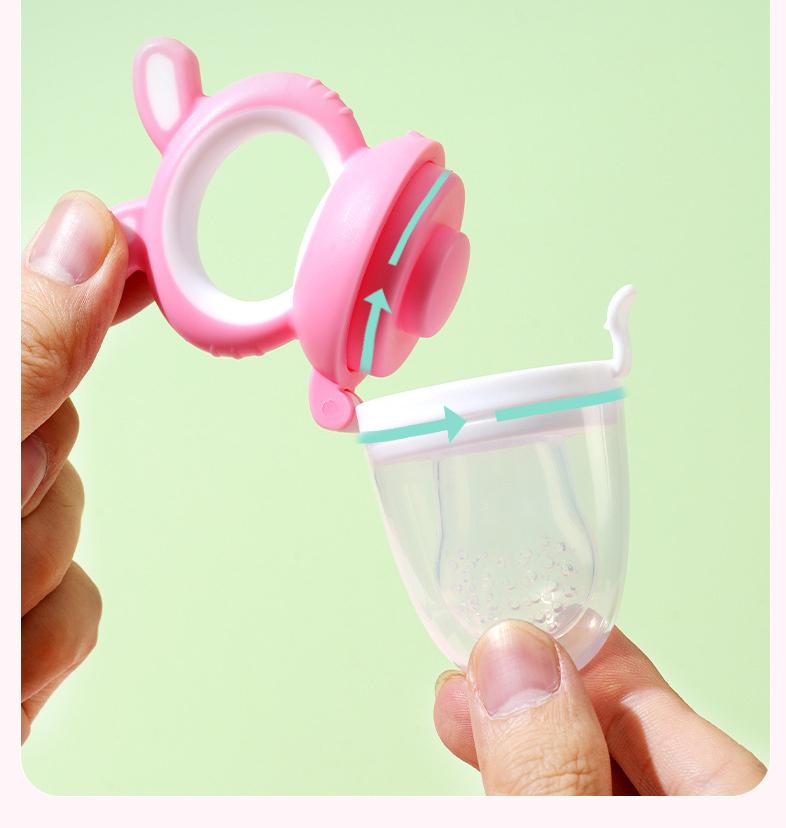 Infant Fruit Feeder Pacifier |   Soft Silicone Bunny Teething Feeder