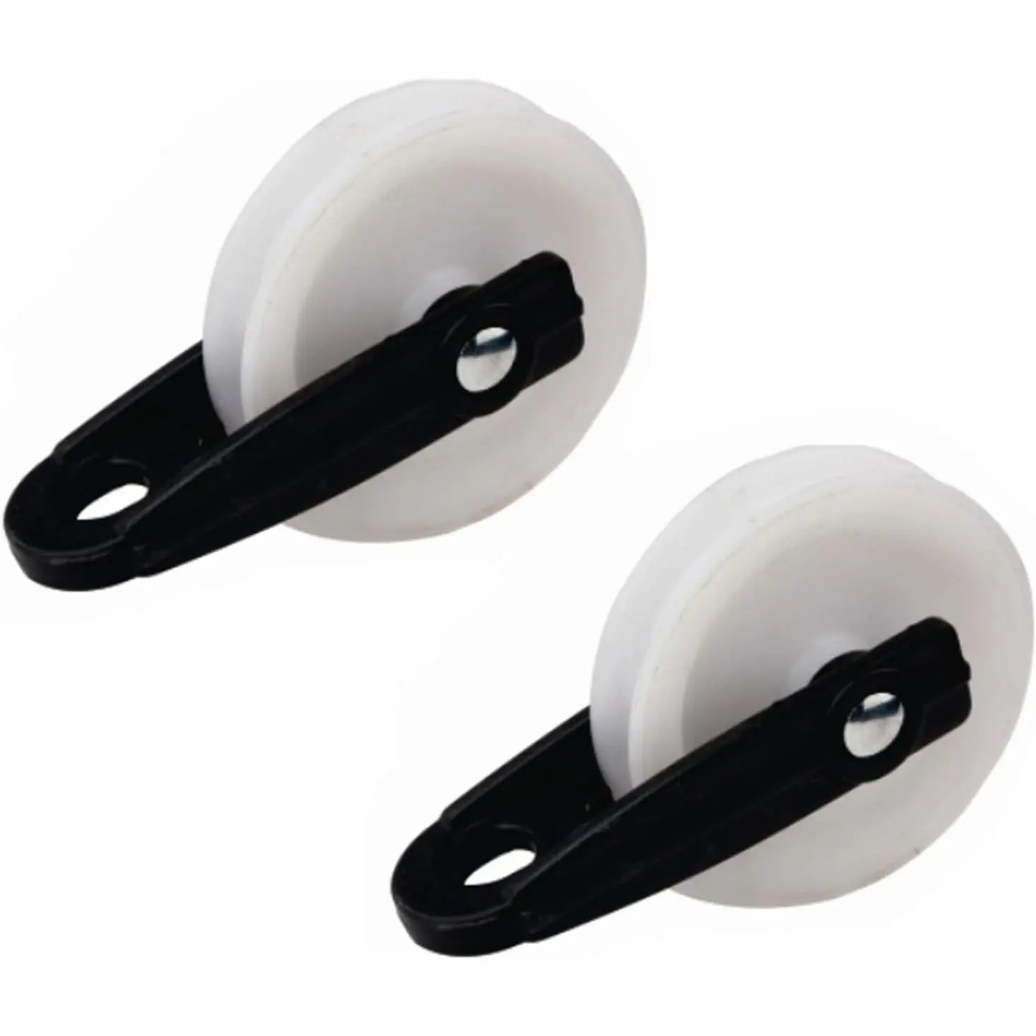 2-Piece Nylon Pulleys Clothes Line Kit - 2.5-in Diameter, Wire Rope Base Outdoor Puller Pulley for Clotheslines