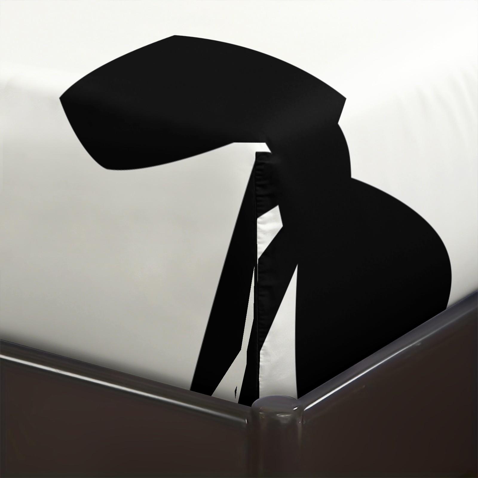 3Pcs Minimalist Bow Print Fitted Sheet Set, Cute Heart-Accented Bed Sheets for Bedroom, Warm Gift for Girls and Women