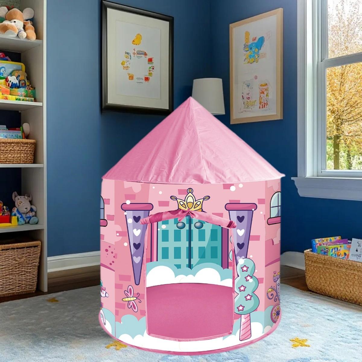 Kids Fun Yurt Play Tent, Portable Outdoor Playhouse, Beach Castle Toy, Perfect Christmas & Halloween Gift for Boys Girls, No Accessories & Lights