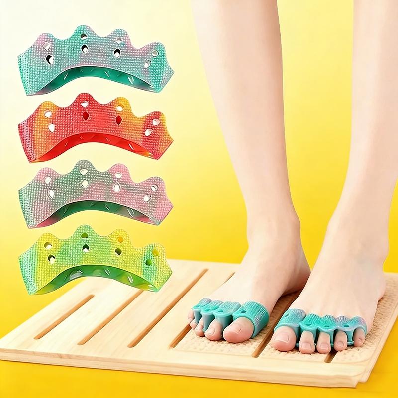 Five-Hole Toe Spreader Cushion, Colorful Toe Separator for Hallux Valgus & Overlapping Toe Relief