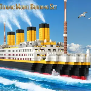 3D Cruise Ship Miniature Building Block Toy Set, High Difficulty DIY Assembly Kit, Perfect Gift for Friends and Lovers, titanic，Home Decor Table Ornament