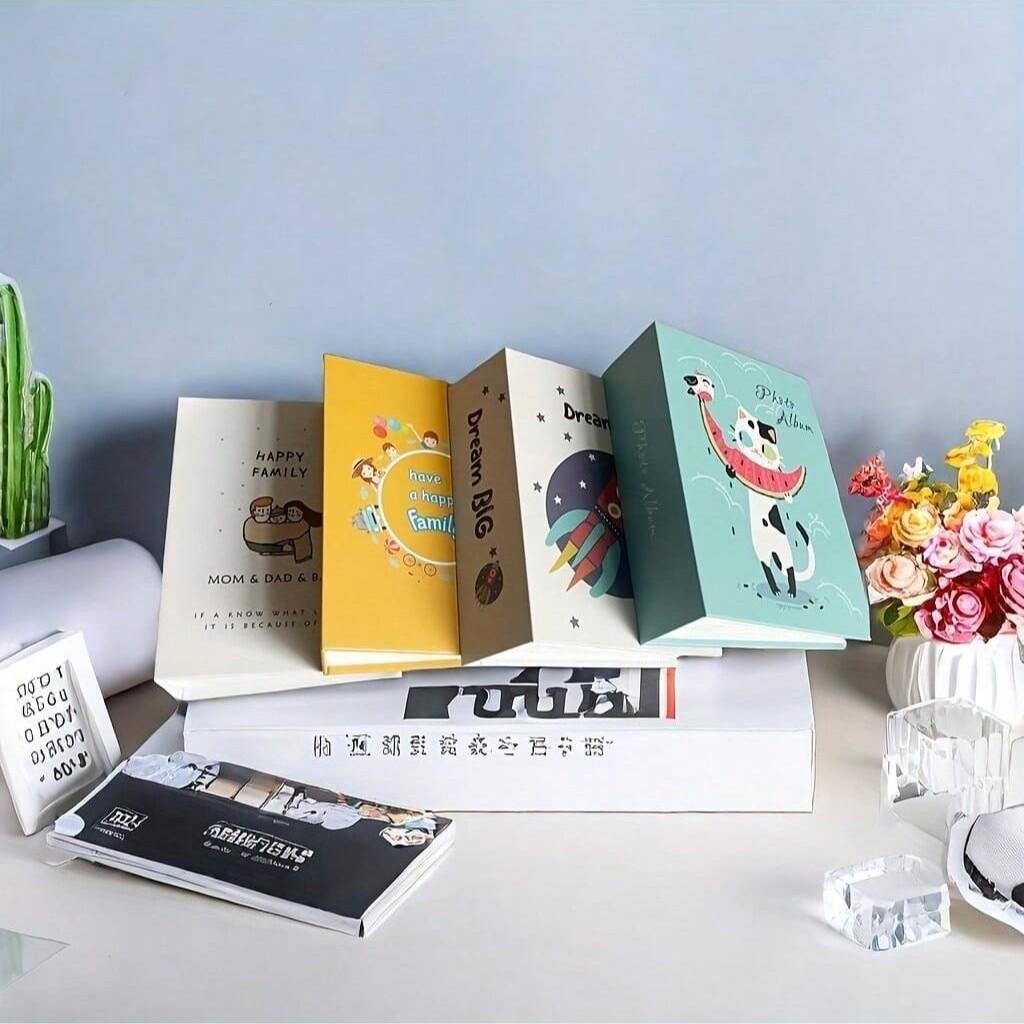 6 Inch Photo Album Holds 100 Photos, Paper Material, Rectangular Memory Book, Ideal Gift for Milestones, Weddings, Holidays