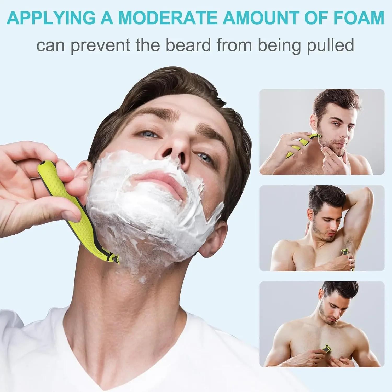 Electric Shaver Head and Trimmer T-Type Replacement Blades, Anti-Friction Shaving Blades, Compatible with Oneblade Qp210/50, Perfect Gift for Men