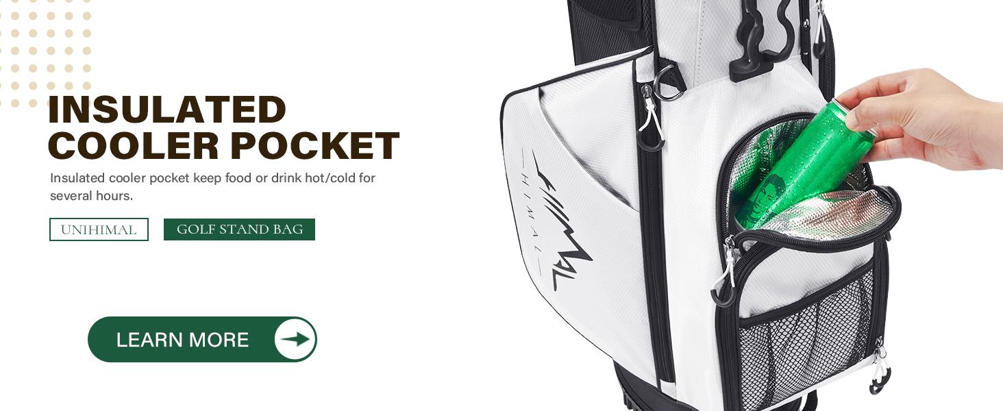 UNIHIMAL Golf Stand Bag with 7 Way Top Dividers, Lightweight Golf Bags for Men Women with Multiple Pockets, Dual Straps