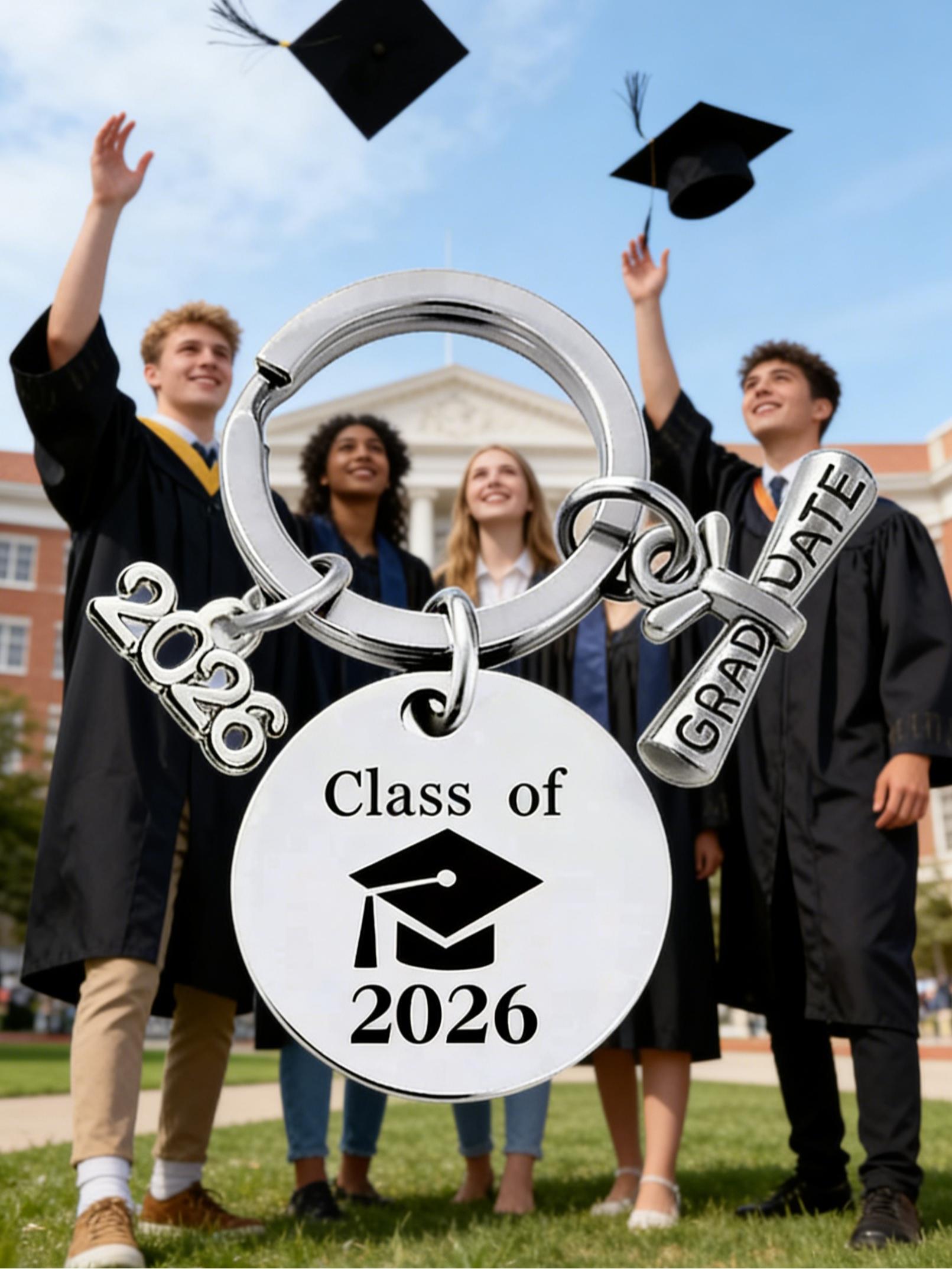 Class of 2026 Graduation Keychains Keyring Graduation Party Favors Gifts