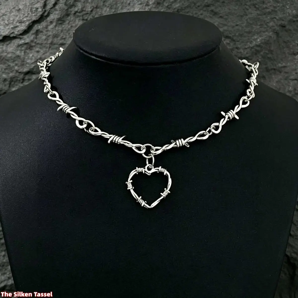 Handmade Punk Gothic Heart Cross Pendant Zinc Alloy Chain Necklace - DIY Luggage & Bag Accessory for Party Use