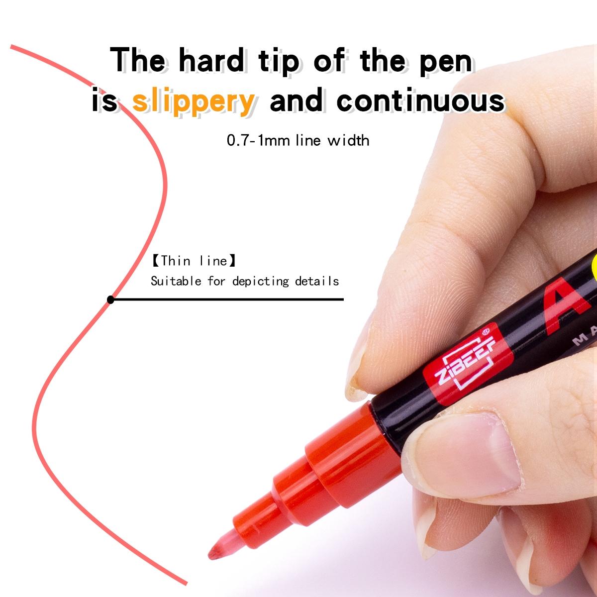 Acrylic Paint Markers, Acrylic Painting Pen, 36/60/84/120/168 Colors Fine Tip Acrylic Paint Pen, Waterproof & High Saturation Ideal for Wood, metallic, Plastic, Canvas, Fabric, Glass, Ceramic