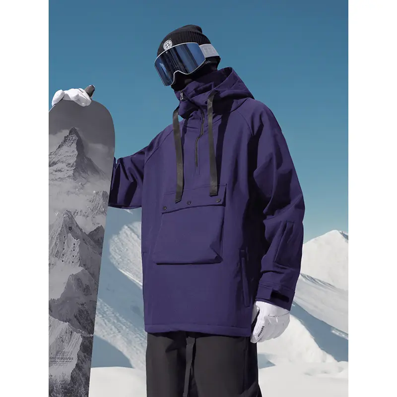 Unisex 2-Piece Polyester Thick Fit Ski Suit Set Pack - Strapped Snowboard Jacket, Outdoor Sports Windproof Warm Outfit