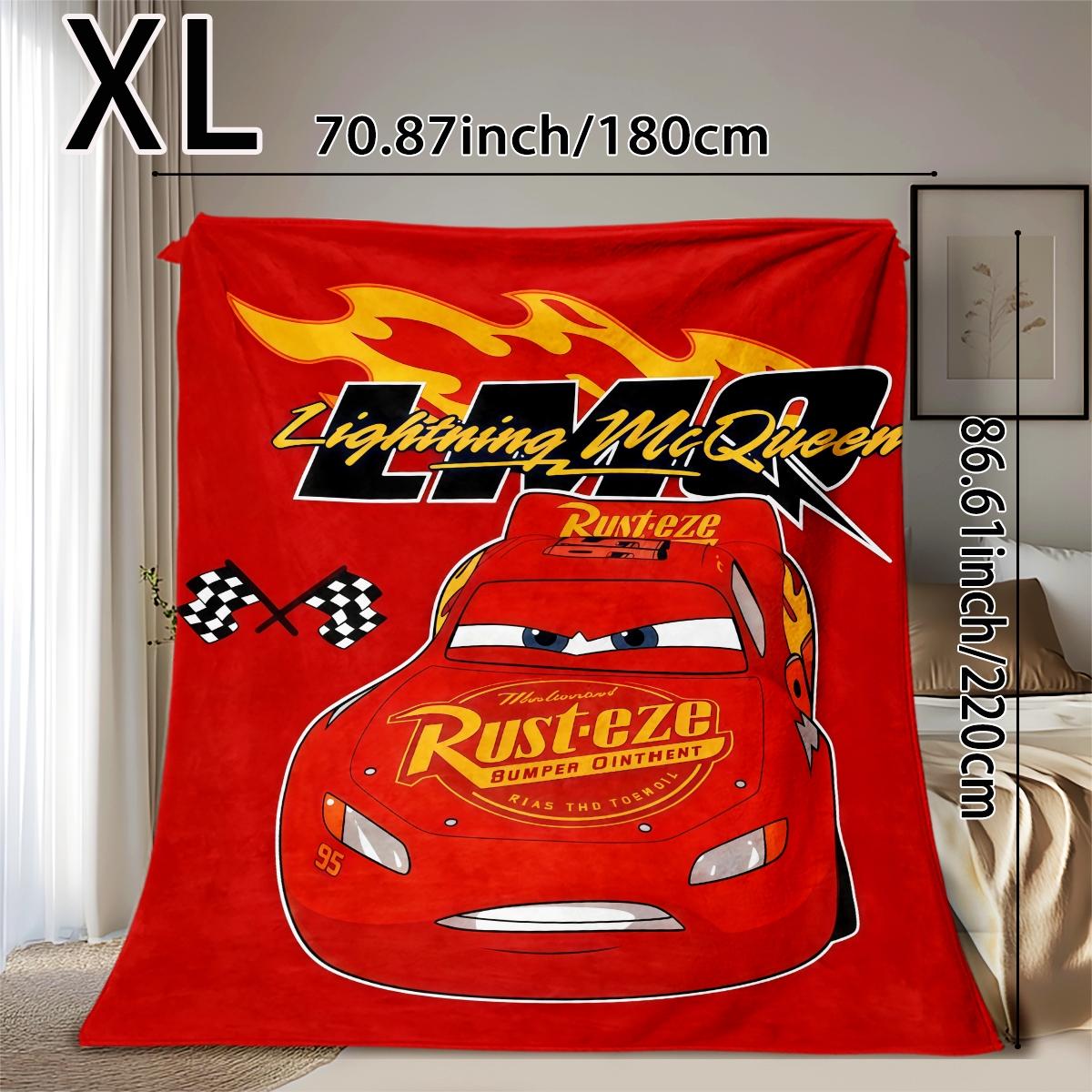 Cars Lightning Mcqueen Flannel Blanket, Flame Rust-Eze Identifier, Soft Skin-Friendly, Bedroom Nap Sofa Warm Cover, Holiday Gift