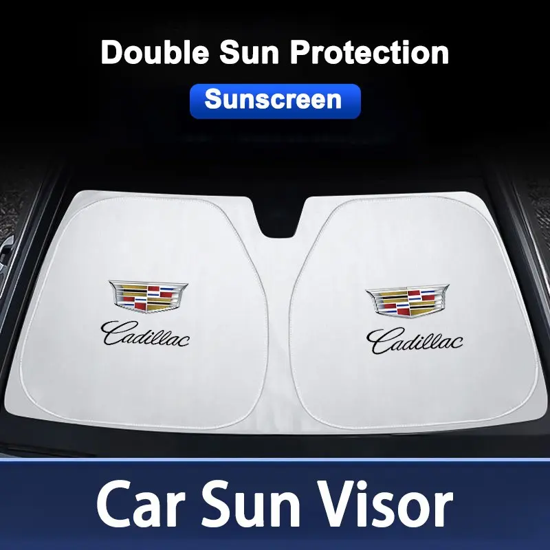 Car Windshield Sun Shade Cover Visor, UV Protection Shield for Cadillac Models, Essential Car Accessories for Comfort and Style, Car Sunshades for Windshield