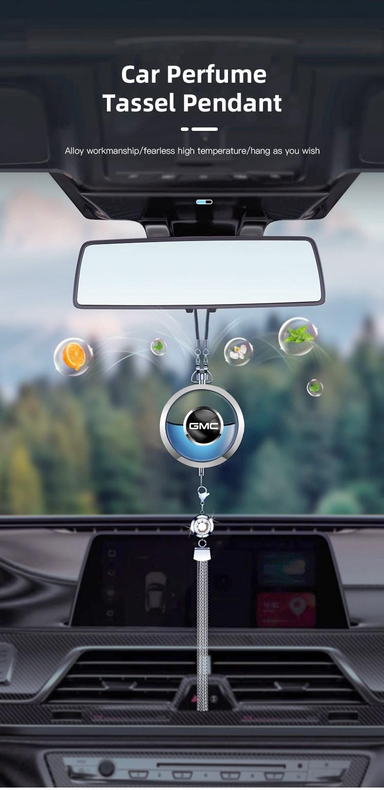 1Pcs Car Perfume Pendant Air Freshener Hanging Perfume Diffuser For GMC Terrain Sierra Canyon Yukon Acadia Savana Denali AT4 Granite