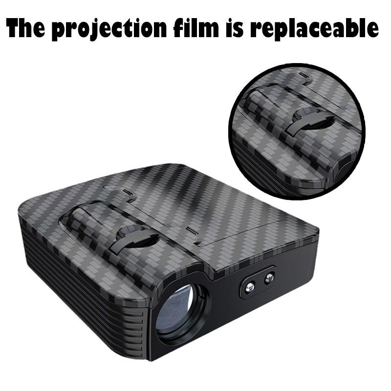 2 Pcs Buick Carbon Fiber Welcome Lights, Car Door Projection Lamp, Laser Light, Decorative Floor Lamp, Led Ambient Light (batteries Not Included)