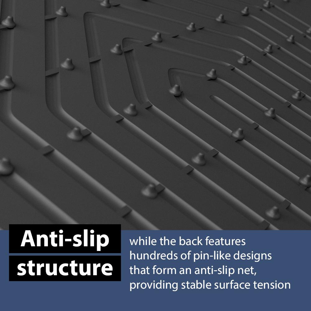 CROSSDESIGN Floor Mats Fit For 16-21 Honda Civic Sedan & Hatchback Coupe Liners All-Weather Protection Anti-Slip