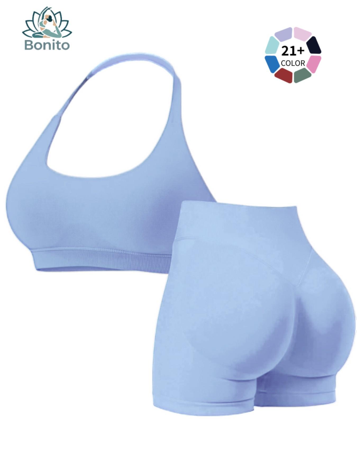 Trendy Backless Halter Yoga Suit, 2 Piece High Waist Workout Set, Perfect for Fitness Girls, Stylish and Comfortable Gym Wear