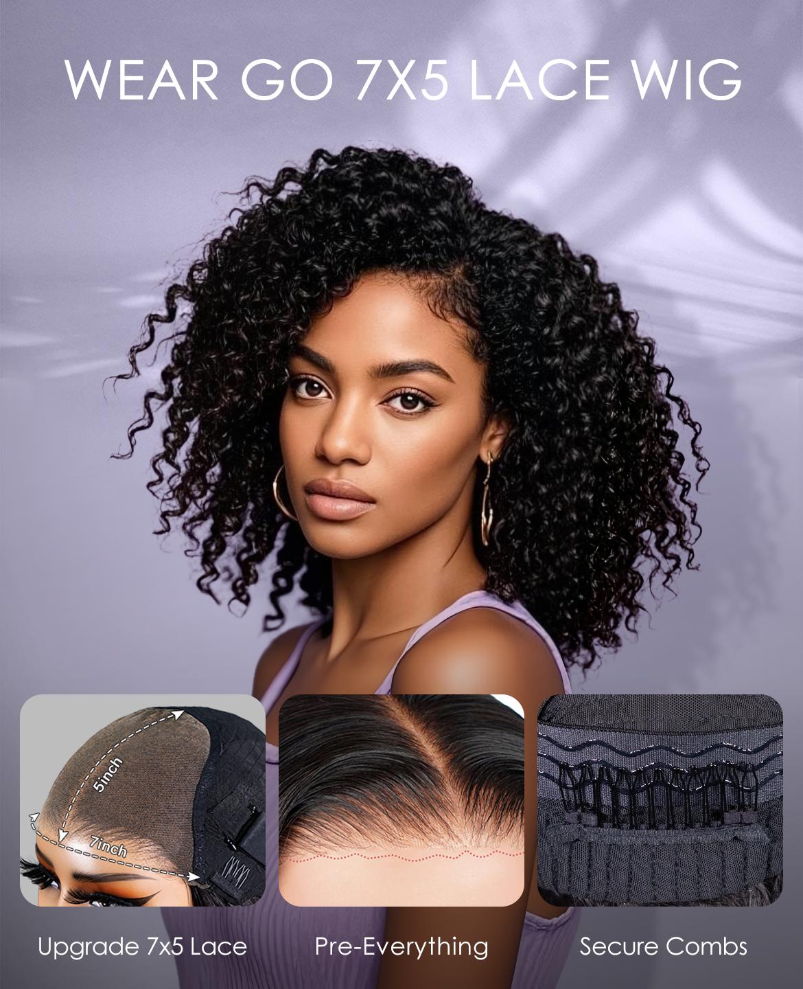 Wavymy Styled-to-Go Reddish Brown Afro Kinky Curly 7x5 Lace Wear Go Glueless Wigs 180% Density Pre-Cut & Pre-Plucked Natural Color 100% Human Hair Wavymy Styled-to-Go Reddish Brown Afro Kinky Curly 7x5 Lace Wear Go Glueless Wigs 180% Density Pre-Cut & Pre-Plucked Natural Color 100% Human Hair