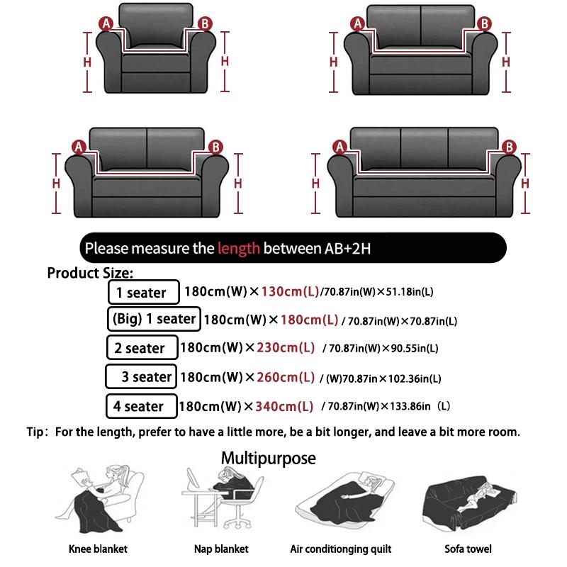 Plush Sofa Cover, Soft Comfortable Couch Protector, Couch Covers and Sofa Towel for Living Room, Bedroom, Hotel or Dormitory, Sofa Slipcover for Hmoe Decor