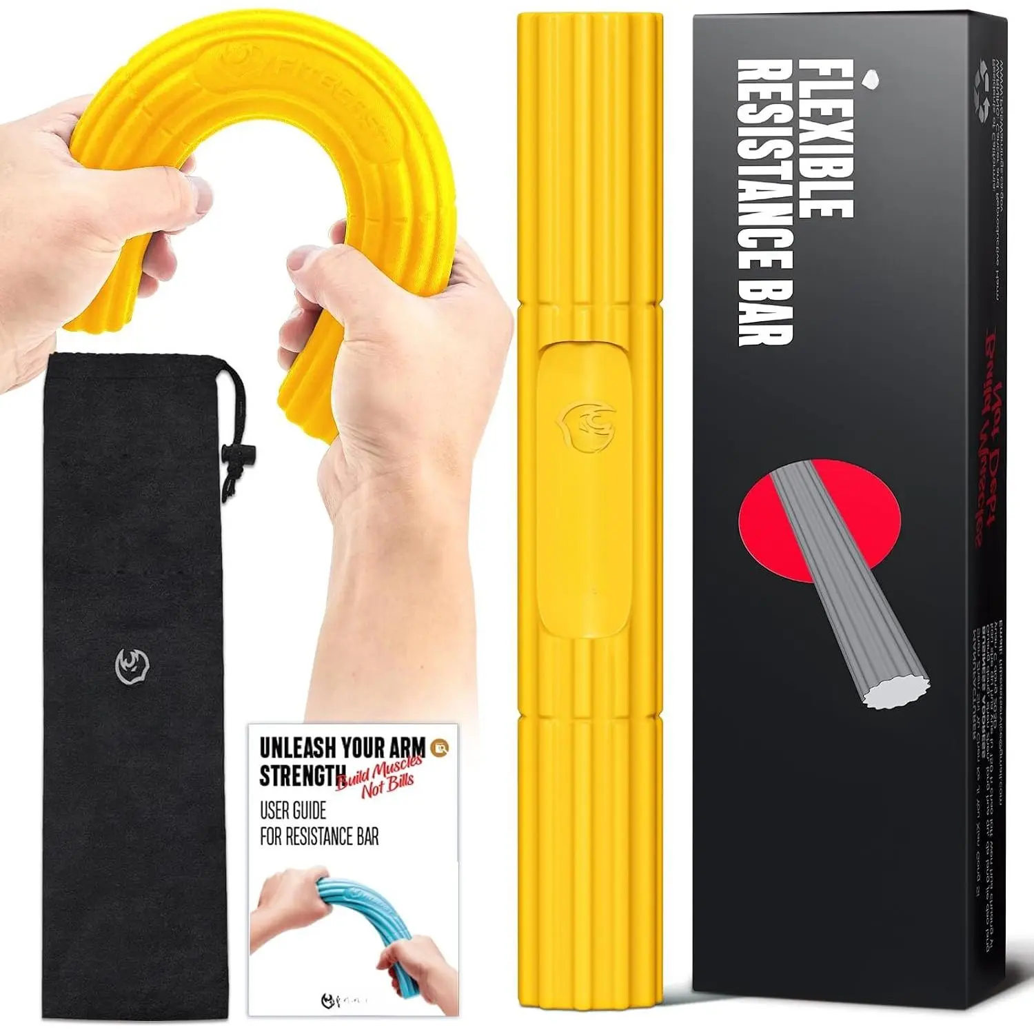 Flex  Bar, Tennis Elbow  Bar - Ideal for    & Improve Grip Strength, Fitness Resistance Bar for Golfers Elbow & Tendinitis, Twist Bar for Physical