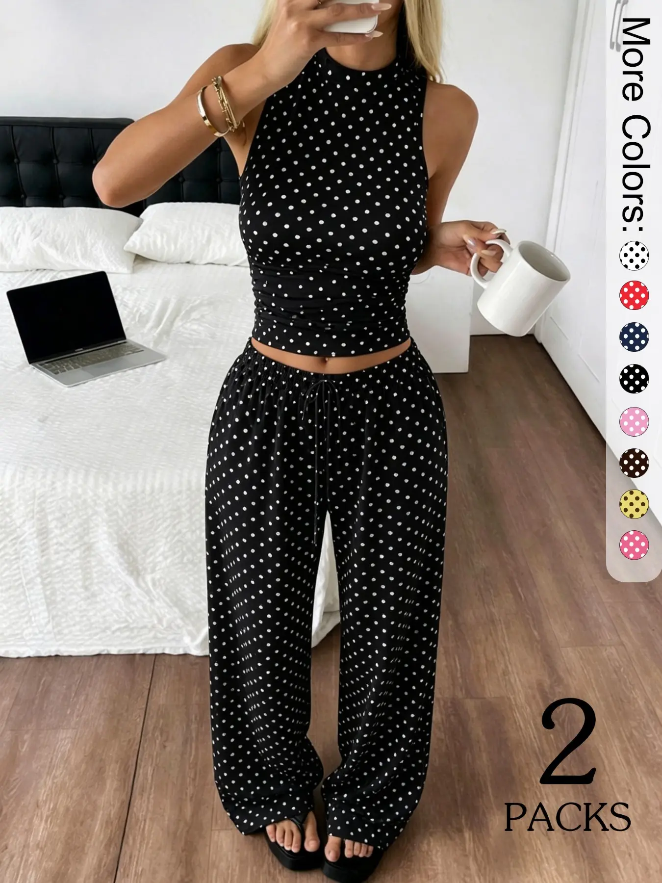Black polka dots