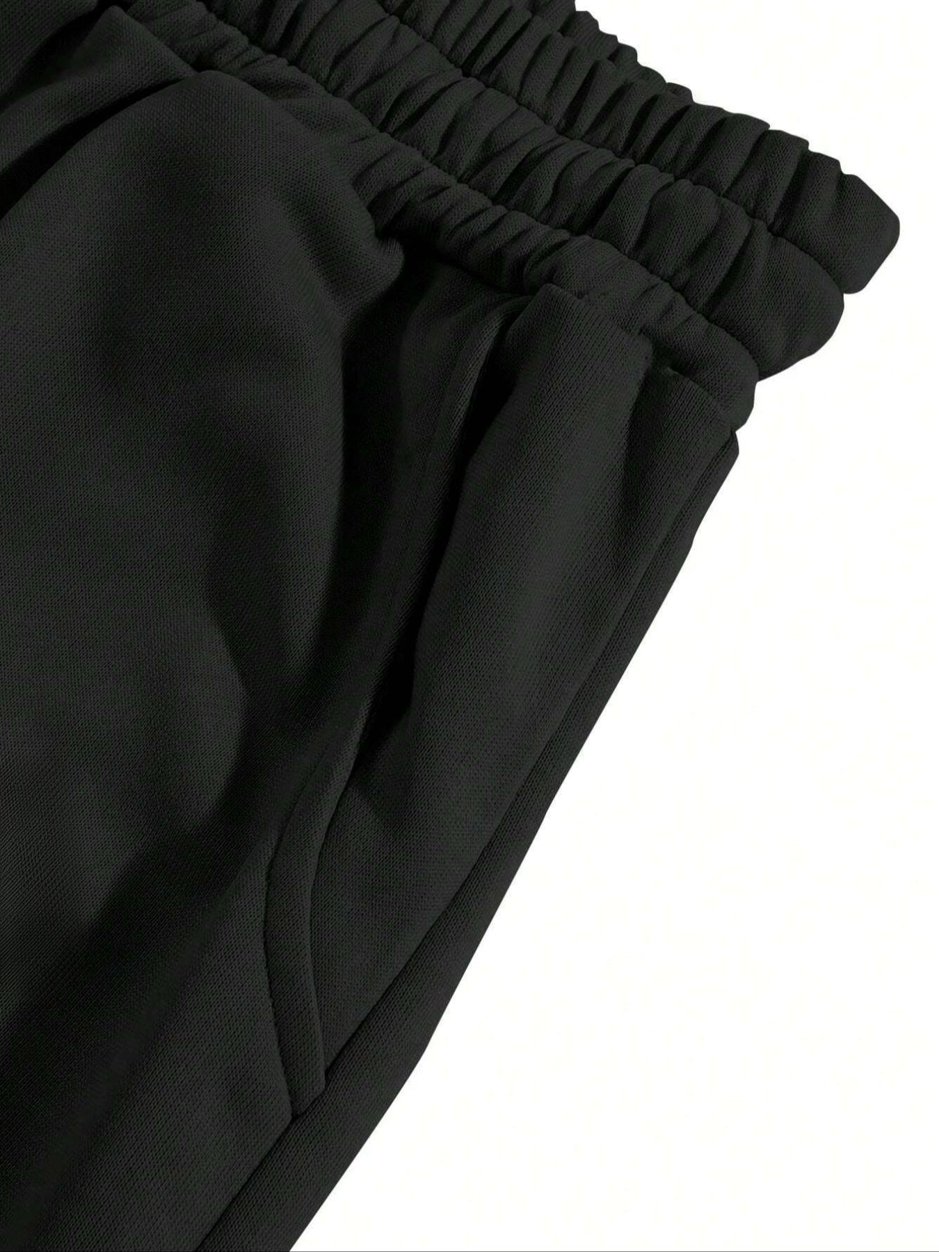 Men's Casual Street Style Cross Print Jogger Pants, Loose Fit Woven Fabric, Fall & Winter Fashion, Trendy for Men