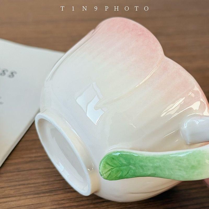 Gift for Her 💗 Floral Embossed Ceramic Cup with Saucer  Vintage Coffee Mug therapeutic cup for Cappuccino   Latte Art Coffee Cup Pink and Blue Flower Cup 🌸  Aesthetic