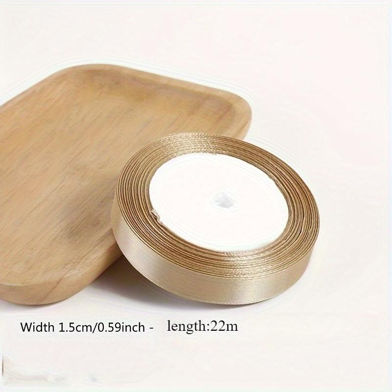 Gold ribbon, suitable for handicrafts, gift packaging, wedding and holiday decorations - suitable for DIY projects, making bouquets and jewelry with shiny polyester ribbons, DIY project materials, flower garland ribbons