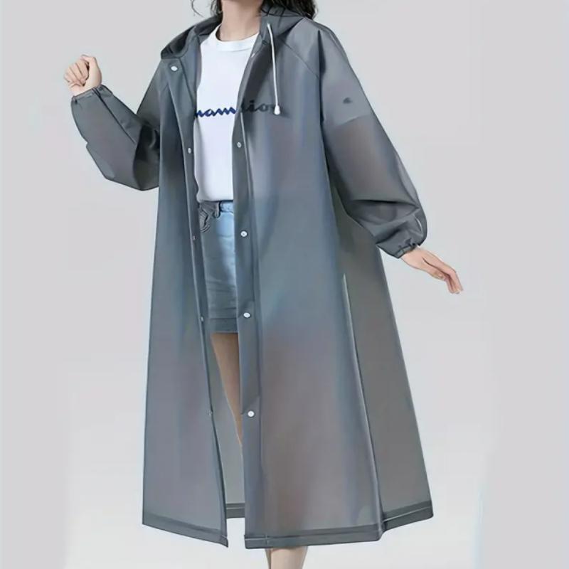 1 Pack Unisex Raincoat, Thick Waterproof Hooded Raincoat, Windproof, Quick-Dry, Breathable, Ideal for Cycling, Hiking, Outdoor Adventures