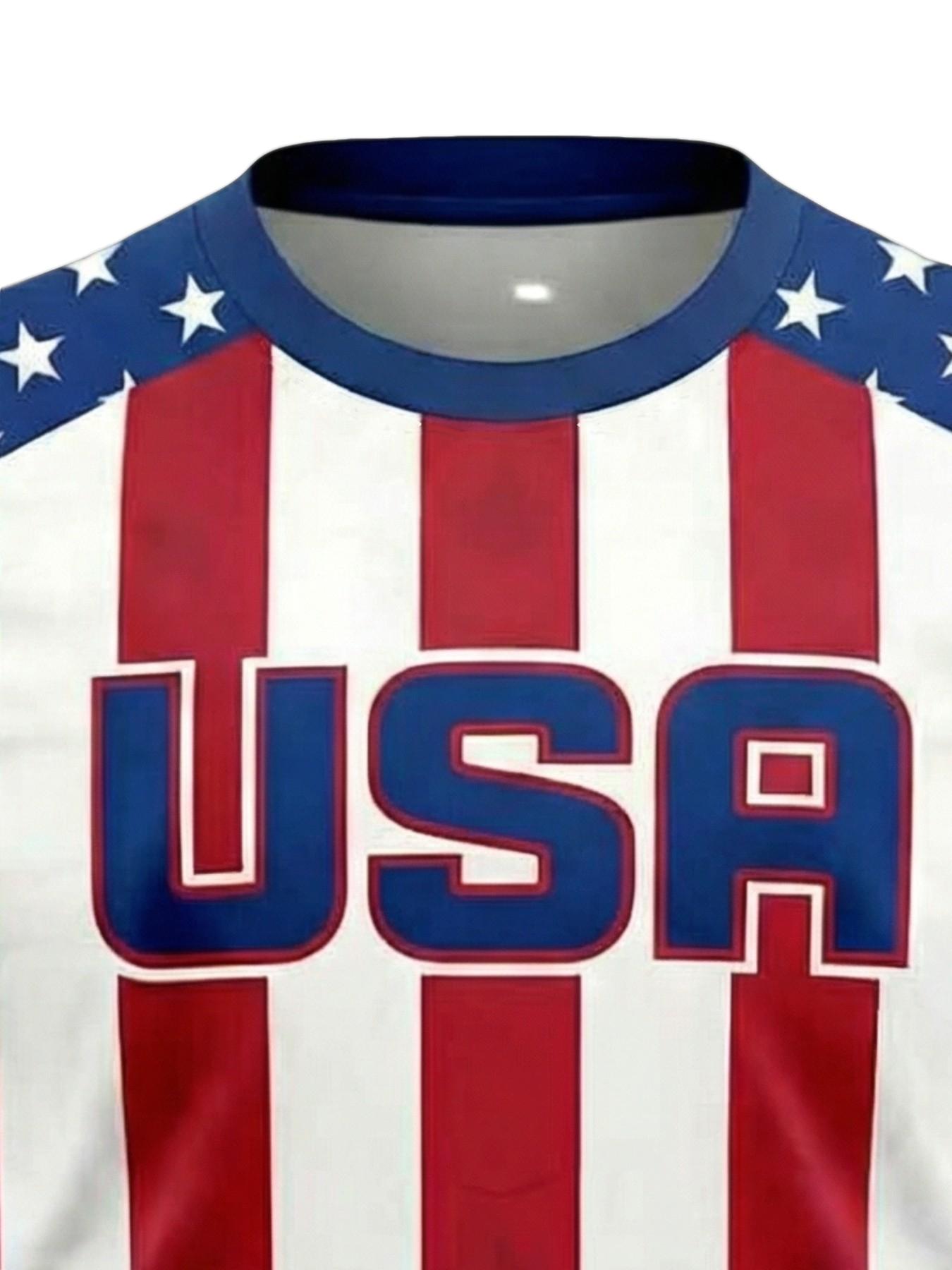 Men's 2026 Usa Soccer Jersey, Quick-Dry Breathable Football T-Shirt, Fan Support Wear for Daily Use and Outdoor Sports, Lightweight Jersey