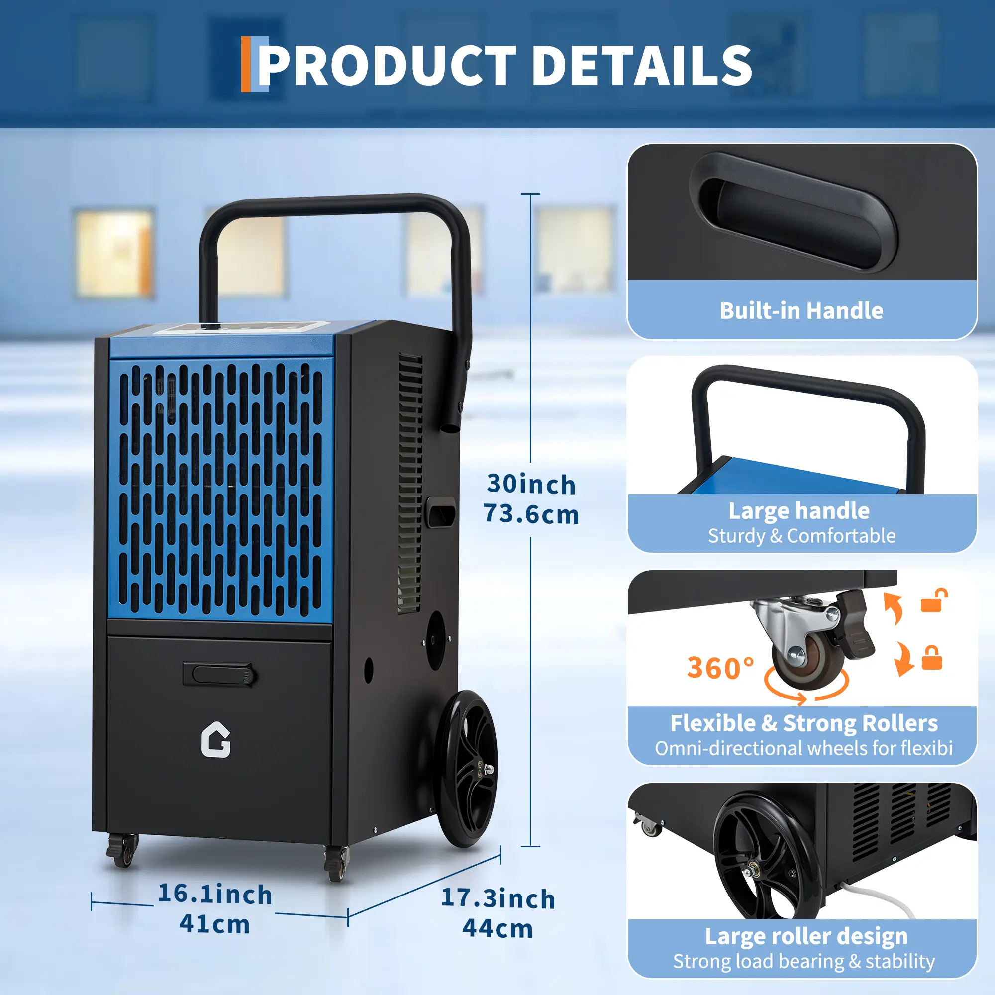 Commercial dehumidifier-105 pint