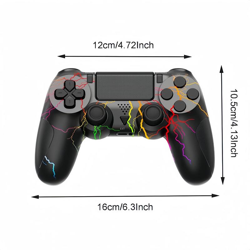 PS4 Wireless Controller, Limited Edition with Colorful Lightning Attack Design, Built - in Vibration Feedback, Six - Axis Gyroscope, Compatible with PS4 Players.
