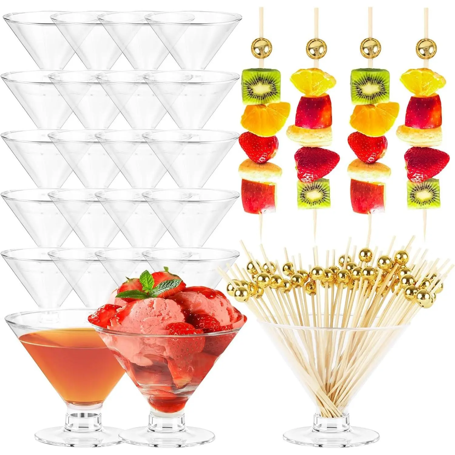 Clear cocktail glass 50pack