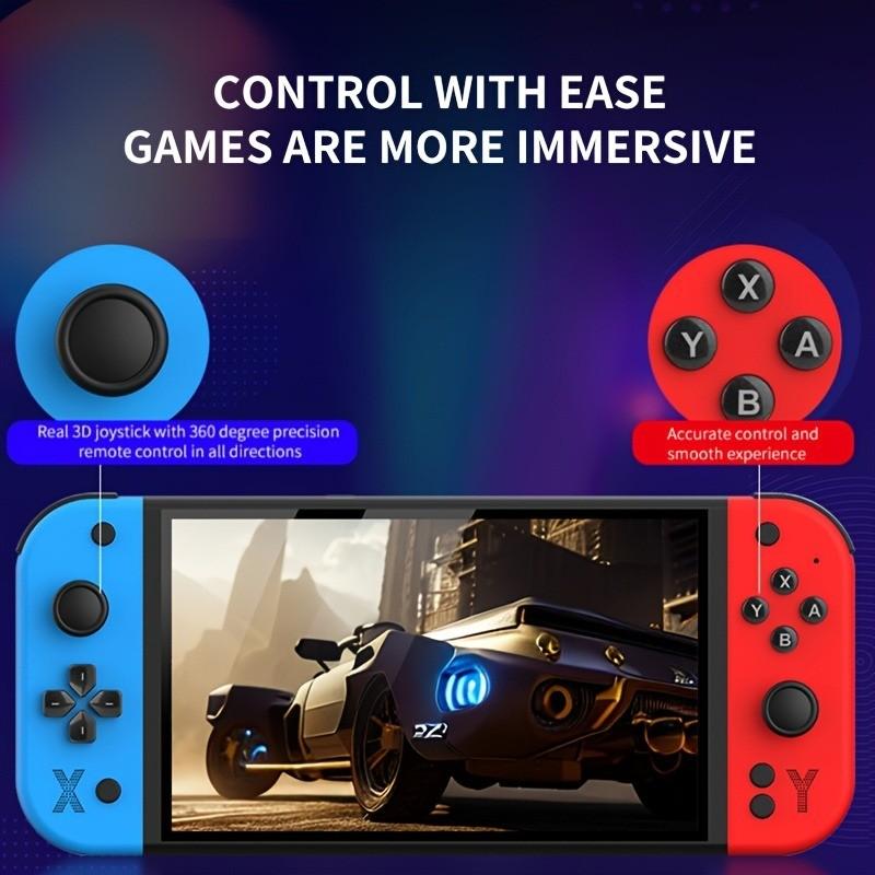 New G90 Handheld Game Console, 7-Inch IPS Screen, 4000mah Battery, Compact Retro Gaming Device, Supports Charging, New Condition