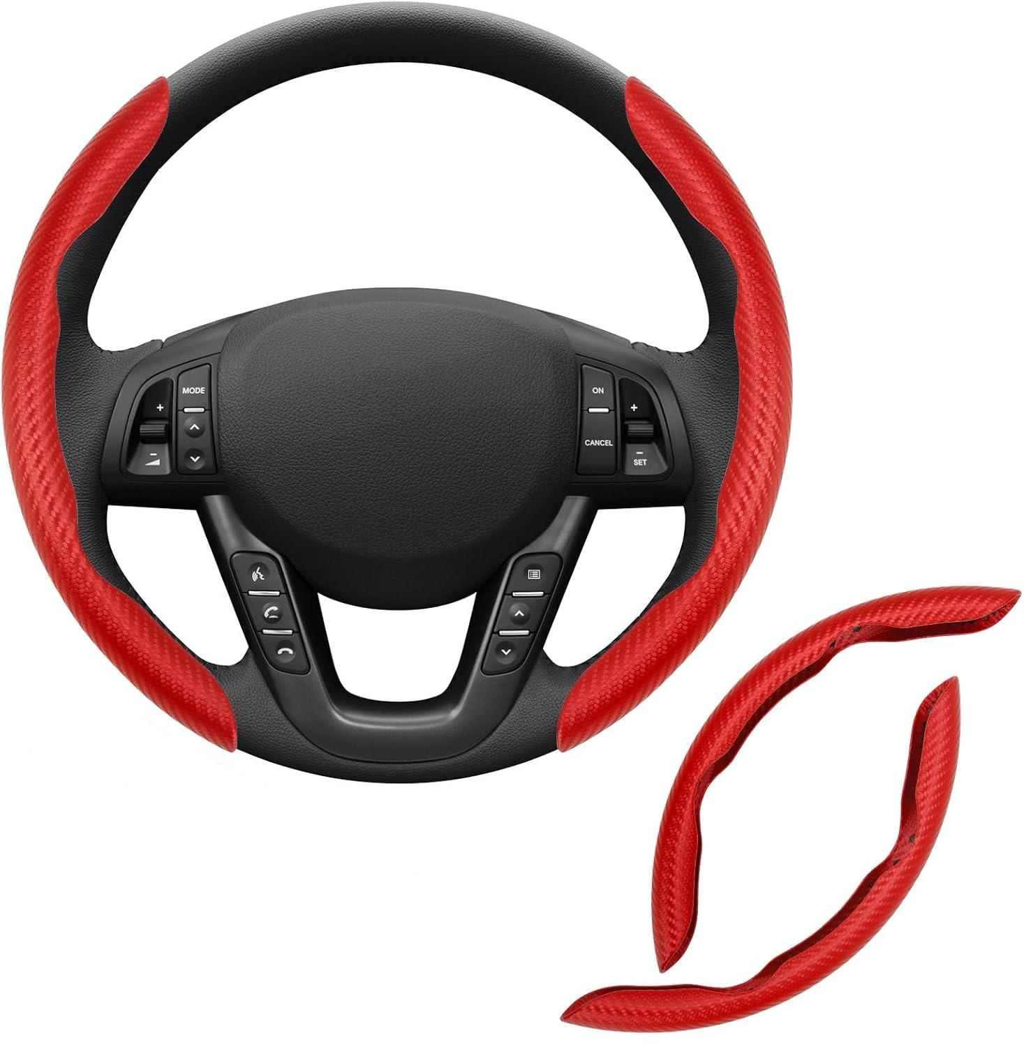 CROSSDESIGN Universal 15" Steering Wheel Cover, Car Anti-Skid Steering Wheel Cover 2pcs, Steering Wheel Grip Protector,Compatible with Most Car, Trucks, SUV, sedans,Decor Gadgets for car,Car Accessories CROSSDESIGN Universal 15" Steering Wheel Cover, Car Anti-Skid Steering Wheel Cover 2pcs, Steering Wheel Grip Protector,Compatible with Most Car, Trucks, SUV, sedans,Decor Gadgets for car,Car Accessories