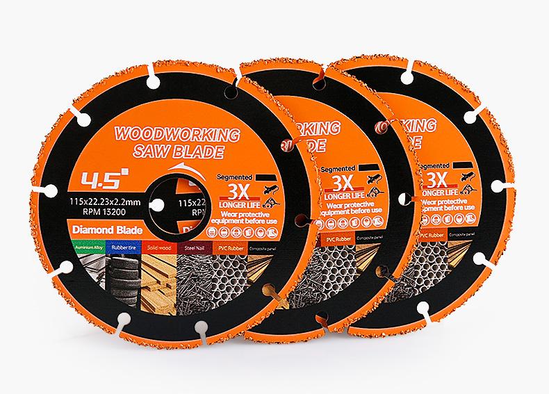 LOZLIN 2PCS 4.5" Diamond Saw Blades for Wood w/ Steel Nails, PVC, Hard Alloy - Multi-Material Angle Grinder Discs Anti-Kickback Teeth for Carpentry, Metal & DIY Power Tool LOZLIN 2PCS 4.5" Diamond Saw Blades for Wood w/ Steel Nails, PVC, Hard Alloy - Multi-Material Angle Grinder Discs Anti-Kickback Teeth for Carpentry, Metal & DIY Power Tool