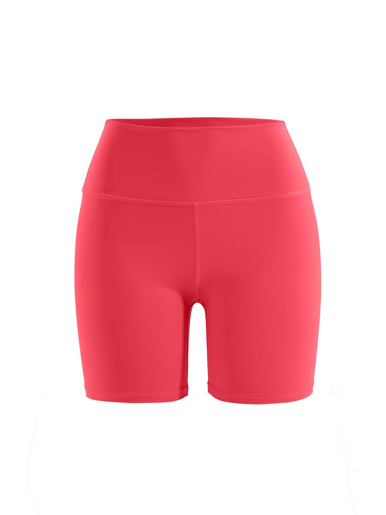 Two-Piece Set Women's Solid Color Tracksuit Set, Sporty Breathable Short Sleeve Tee & High Waist Skinny Shorts Set, Ladies Sportswear for Indoor Outdoor Wear