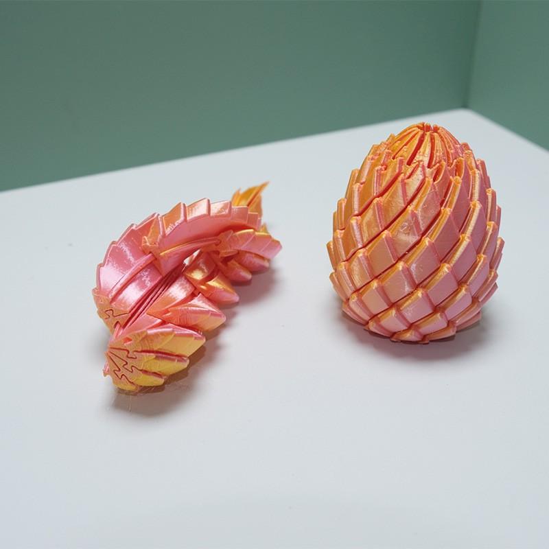 3D Printed Twist Egg, Pla Eco-Friendly Material, High Aesthetic Stress Relief Toy, Bendable and Transformable, Anxiety Relief, Gift for All Ages, Large Size, Multiple Colors Available