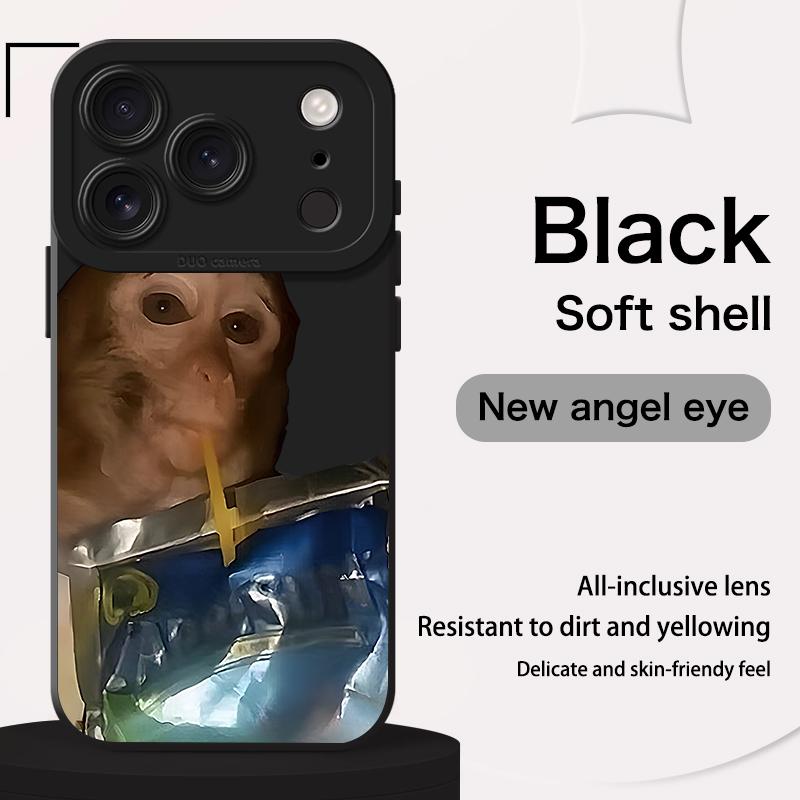 Cute Monkey Pattern Phone Case , TPU Soft Silicone, Fully Protected and Shockproof For iPhone 17 16 15 Pro Max 14 13 12 11 X Plus Air Mini Funny Clown