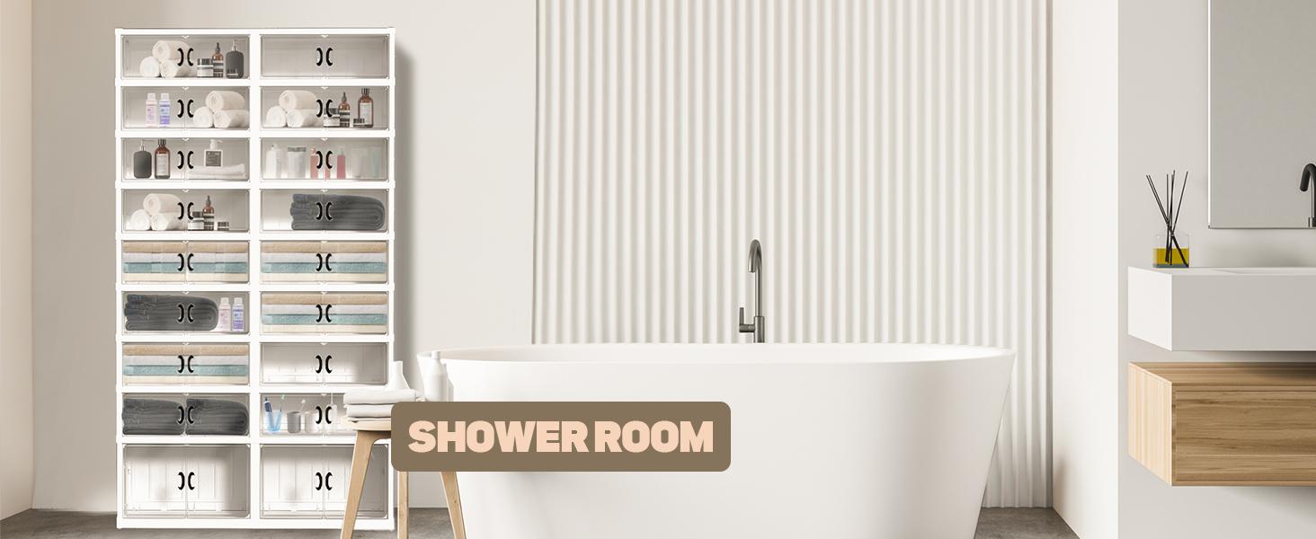 9 Tiers 36 Pairs Foldable Shoe Rack, Large Shoe Storage with Magnetic Clear Door, Easy Assembly and Freely Movable Shoes Organizer, Large Capacity Shoe Shelf for Living Room, Cloakroom, Entryway,Cosmetic Organizer