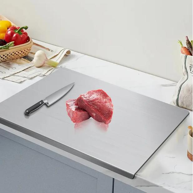 Stainless Steel Chopping Board, Non-slip Kitchen Chopping Board, Kitchen Cutting Board, Kitchen Accessories, Household Kitchen Gadgets #Summervibes