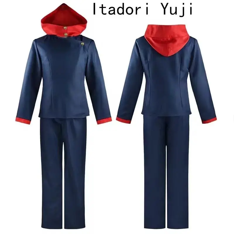 Anime Tokyo Itadori Yuji Cosplay Costume with Hooded Pants For Halloween Outfit School Carnival Uniform