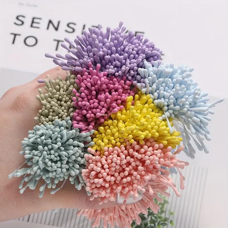 400 Multicolor Polyester Artificial Flower Stems, Soft Touch Handmade Bouquet Decorations, DIY Floral Arrangements, Home Decoration, Weddings, Parties