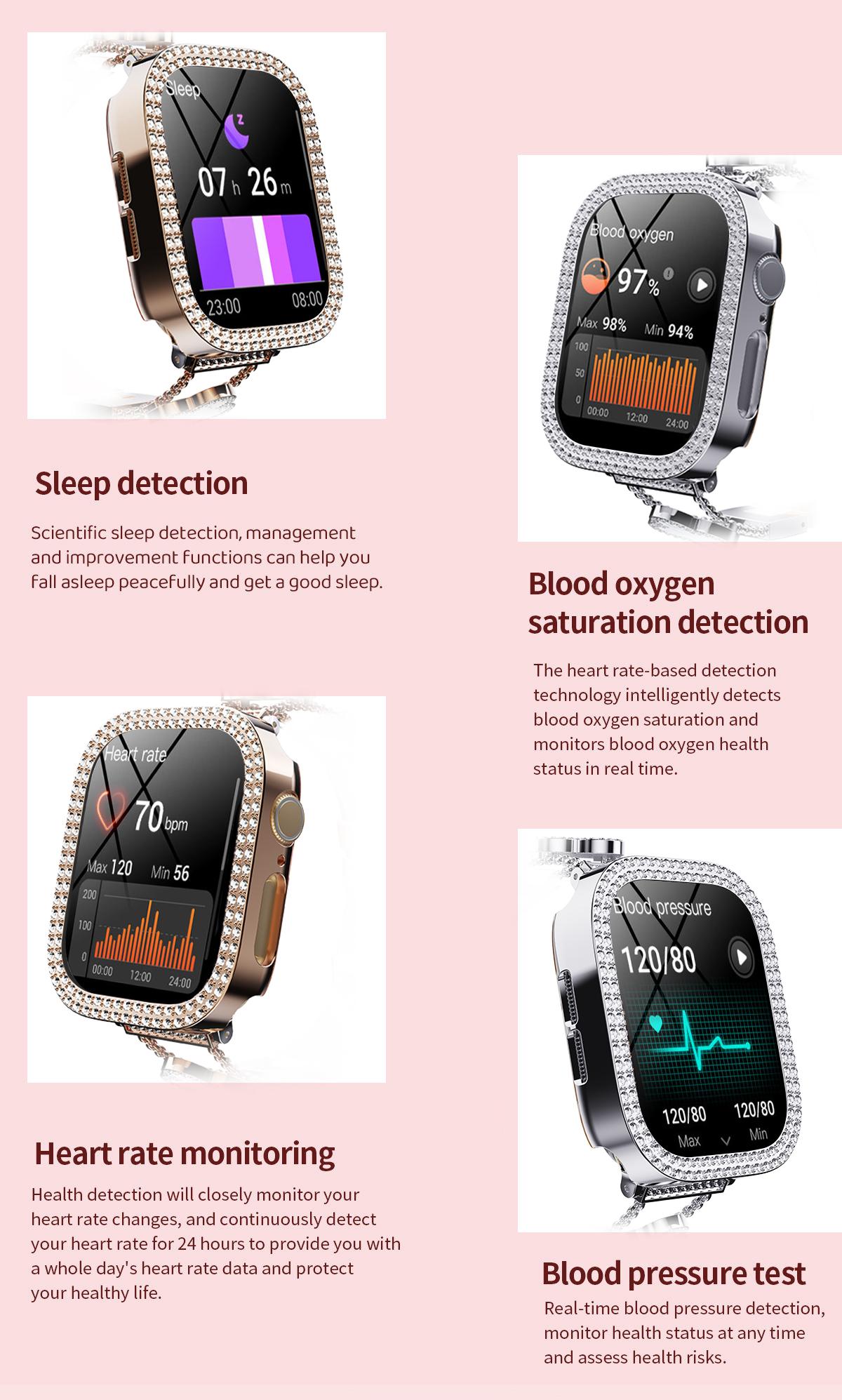 2026 Fashion Diamonds Smart Watch, Perfect Valentine's Day Gift for Men Women, Touch Screen Fitness Watch with DIY Dial, Answer/Make Call/Message, 100+ Sport Modes, Activity Tracker for iPhone Android, Royal Gold 2026 Fashion Diamonds Smart Watch, Perfect Valentine's Day Gift for Men Women, Touch Screen Fitness Watch with DIY Dial, Answer/Make Call/Message, 100+ Sport Modes, Activity Tracker for iPhone Android, Royal Gold