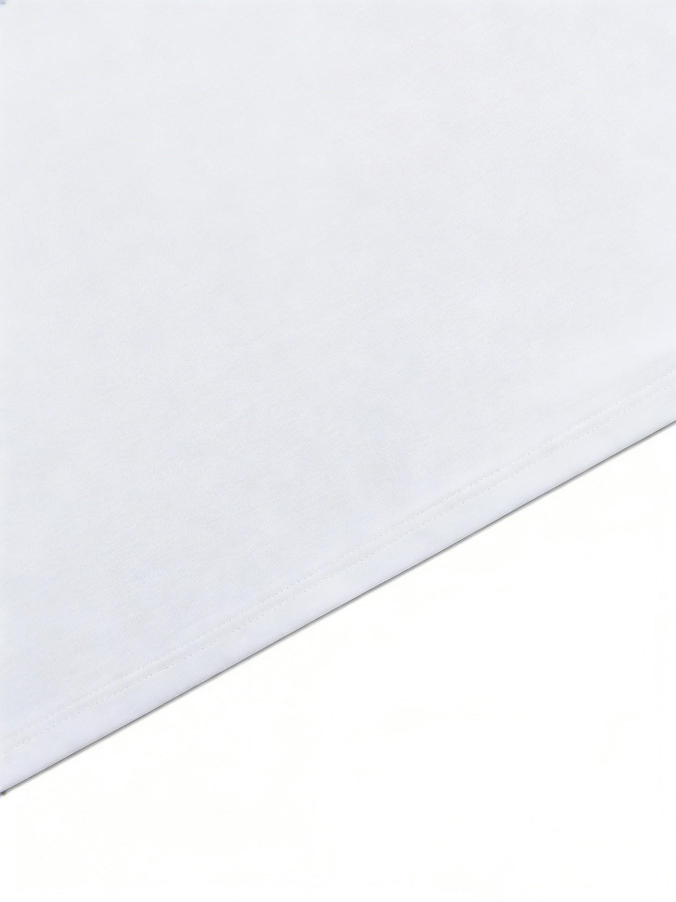 100% Cotton Short Sleeve T-Shirt, Street Style Vintage Letter Print, Loose Fit Drop Shoulder Top, Casual Half Sleeve Tee