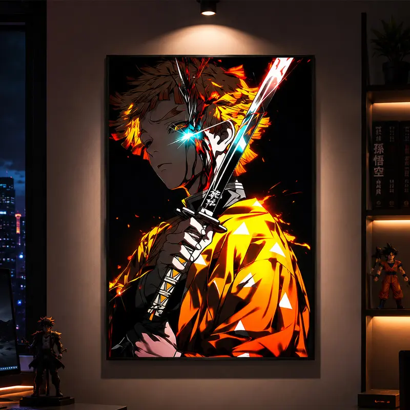 [Sale Up to 50%] Anime Metal Wall Art, Anime Poster, Otaku Room Decor, Manga Room Decor, Abstract Wall Art, Poster Wall Decor, Japanese Anime Decor, Gaming Room Art, Teen Bedroom Decor, Manga Wall Art