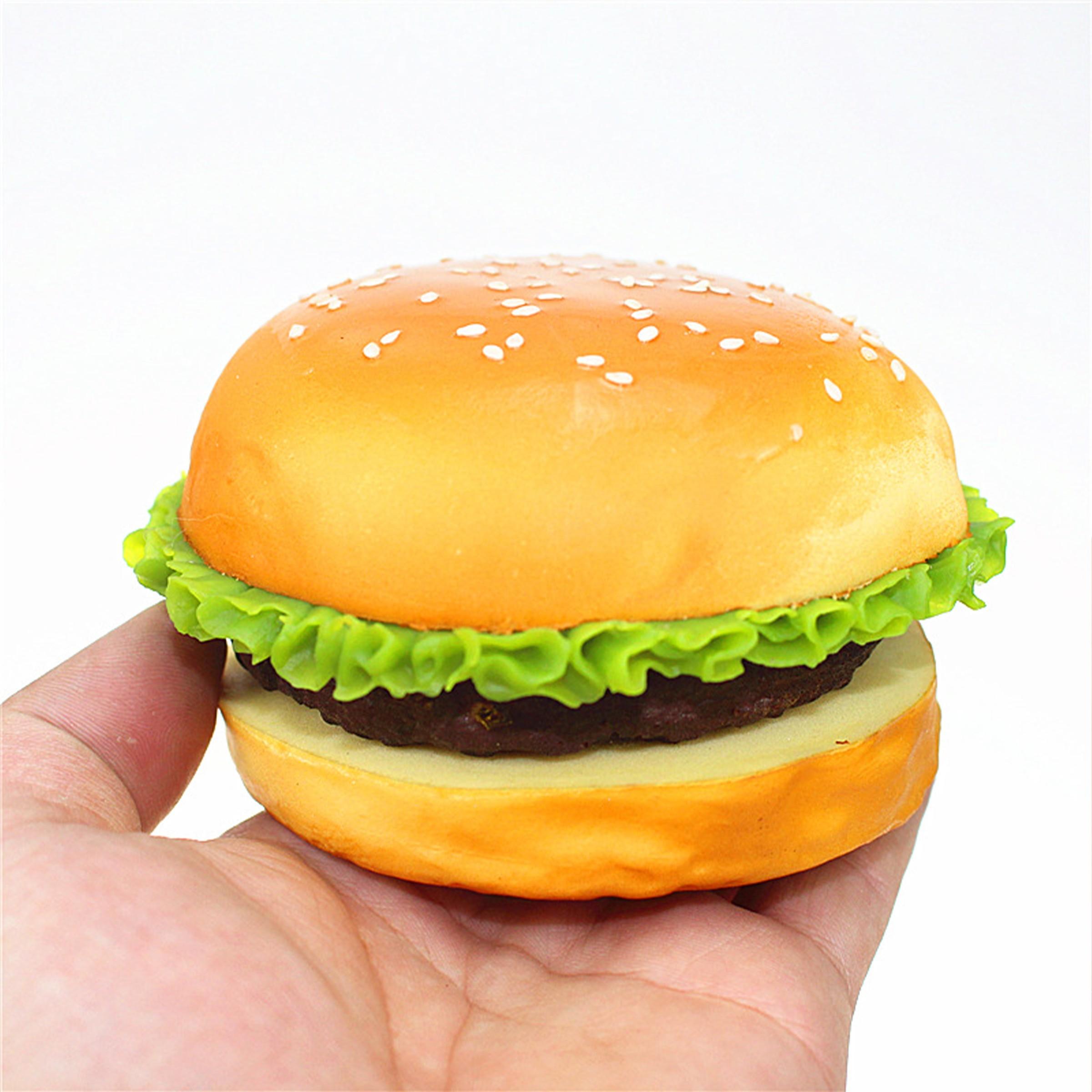 PU Simulation Hamburger Squeeze Toy Slow-Rebound Creative Sesame Bread Squeezeable Toy Food Model Gift