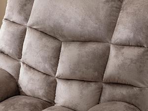 Ebello 37" Overstuffed Manual Massage Recliner Chair with Heat & Vibration - Wall Hugger Single Sofa with Cup Holders, Gray/Brown for Living Room & Bedroom