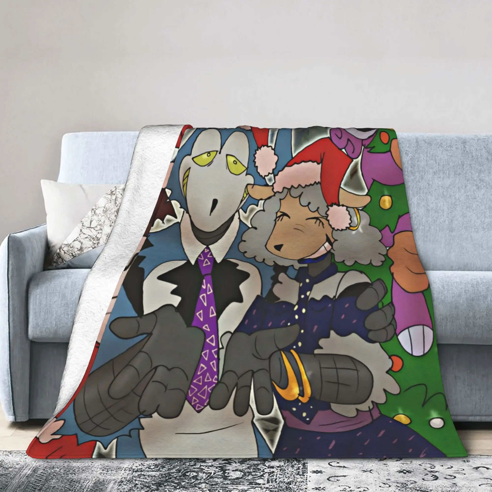 Retro Vintage Funny Muppet Character Full Print Blanket, Fading-Proof, Soft Lightweight, Multi-Size Nap Blanket for Home & Dorm Bedding