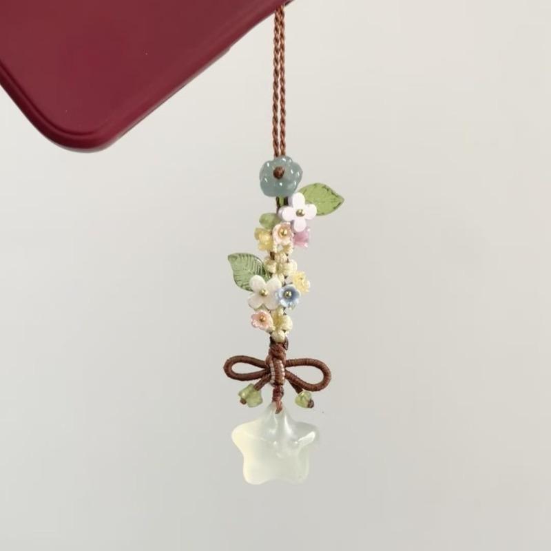 New Chinese Style Ice Transparent Star Flower Pendant XYun Sweet and Cute Mobile Bag Pendant