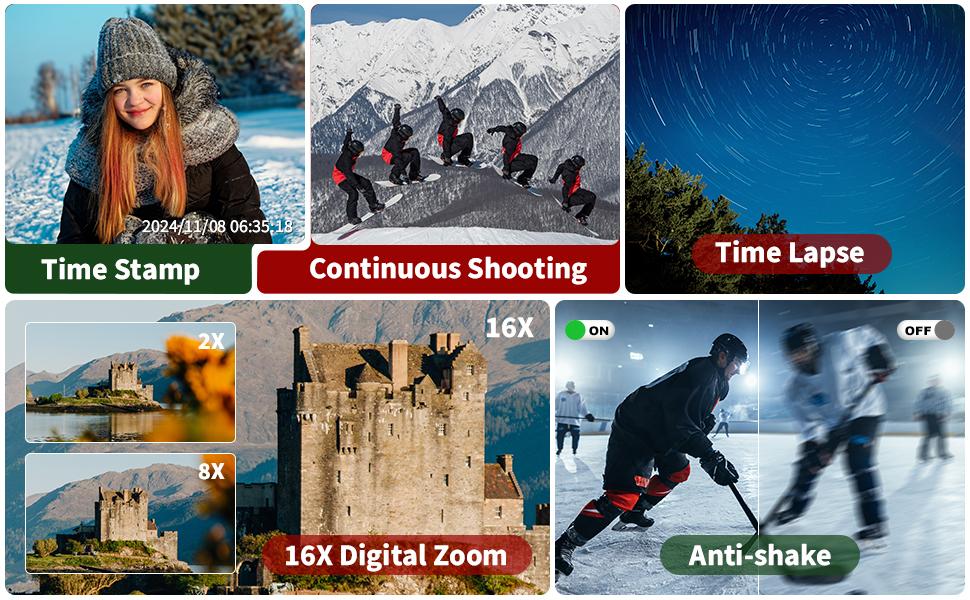 Camkory Retro 4K Vlogging Digital Camera with 180° Flip Screen – 2025 Newest Autofocus Camera, 16X Zoom, Flash, Anti-Shake, 32GB TF Card & Battery Charger Included, Perfect for YouTube, TikTok, Travel & Gifts